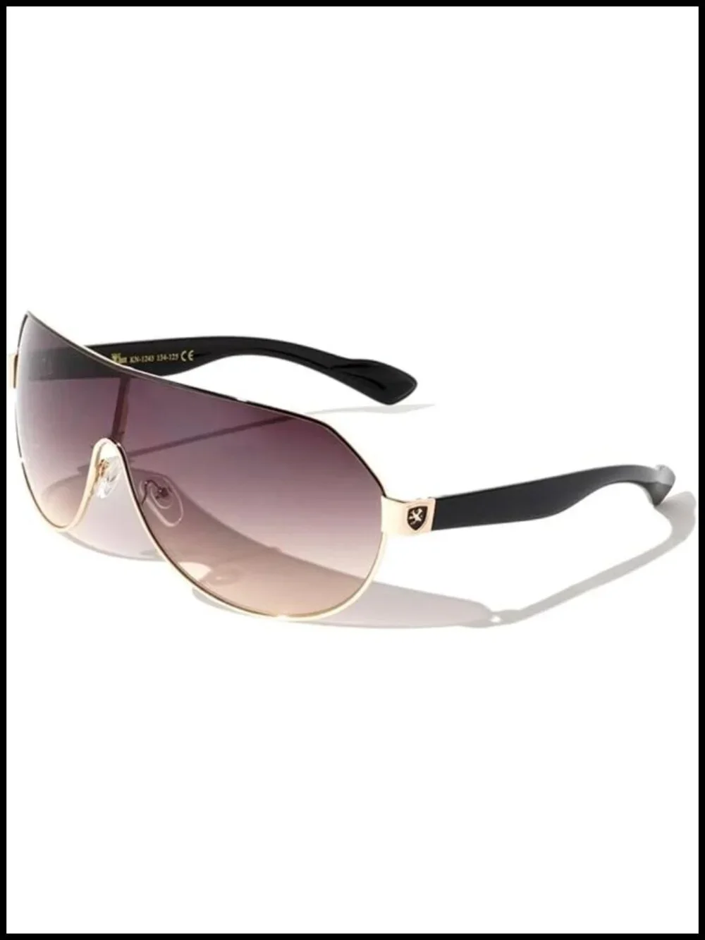 Flat Top Sport Shield Aviator Sunglasses UV400 Protection Polycarbonate Lenses